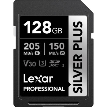Lexar SD 128GB Silver Plus 205MB V30